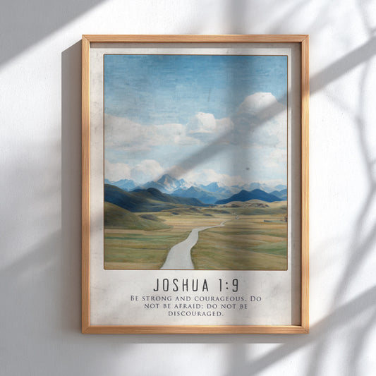 Joshua 1:9: The Vanguard – Modern Minimalist Scripture Art