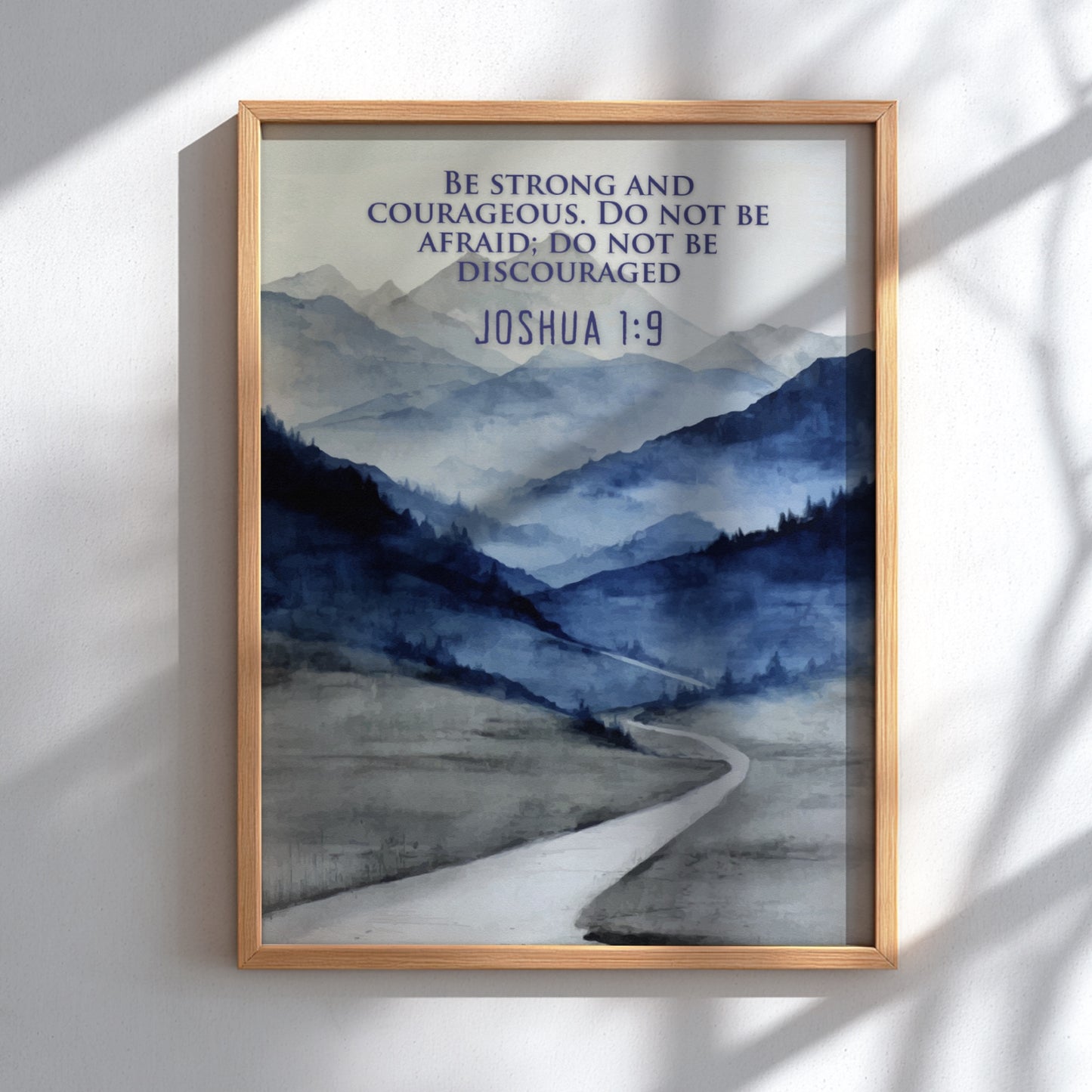 Joshua 1:9: The Backbone – Modern Minimalist Scripture Art