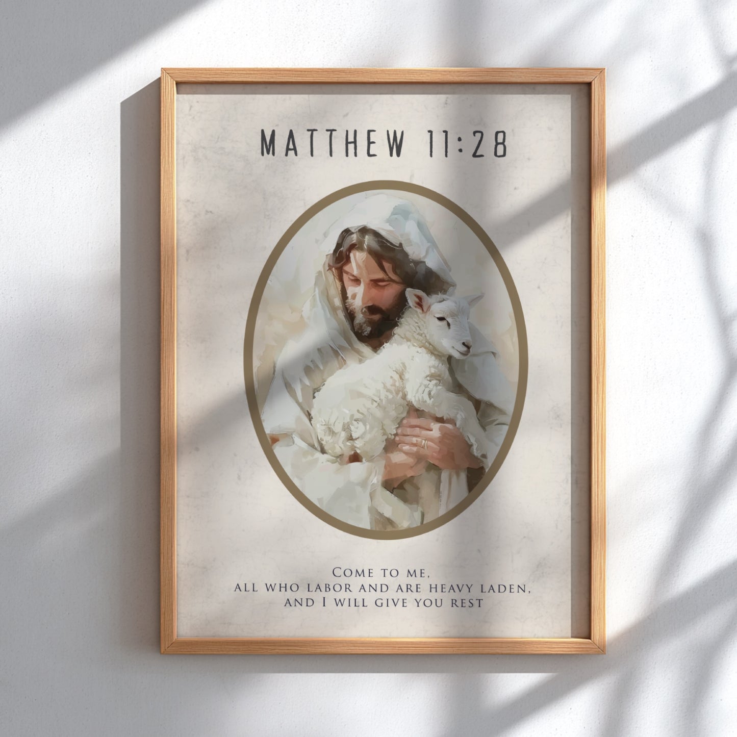 Matthew 11:28: The Unburden – Modern Minimalist Scripture Wall Art