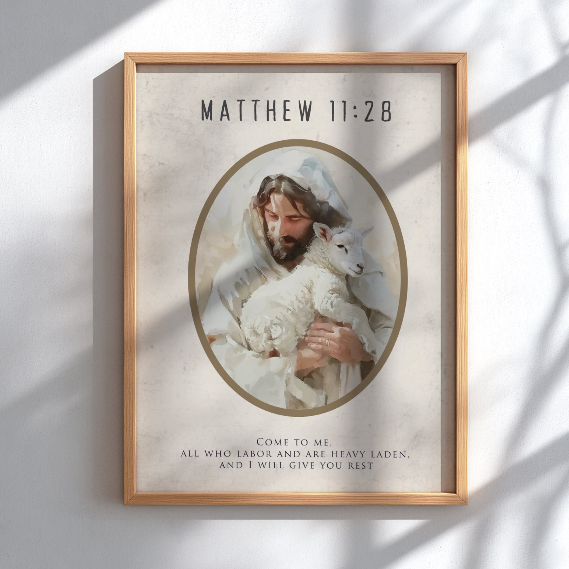 Matthew 11:28: The Unburden – Modern Minimalist Scripture Wall Art