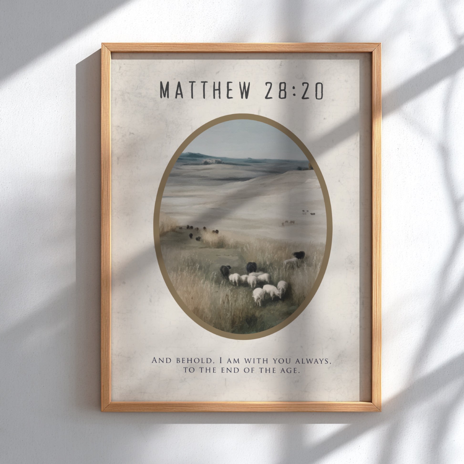 Matthew 28:20: The Continuity – Modern Minimalist Scripture Art
