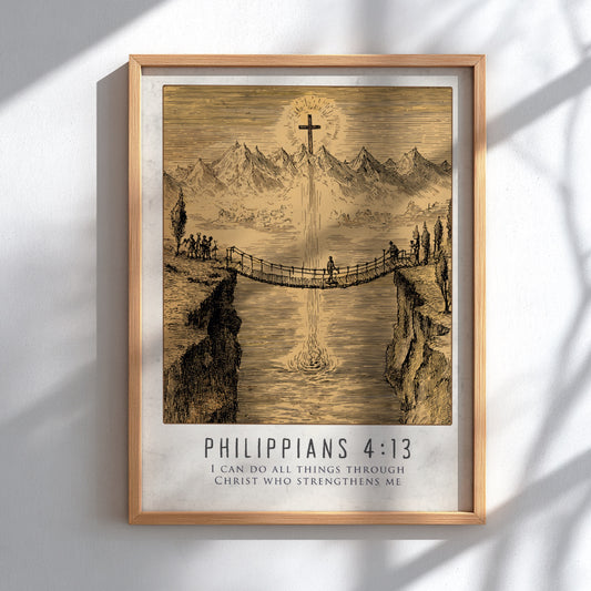 Philippians 4:13: The Conduit – Modern Minimalist Scripture Art