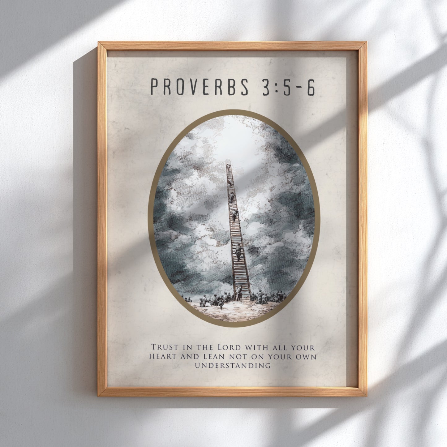 Proverbs 3:5-6: The Blueprint – Modern Minimalist Scripture Art