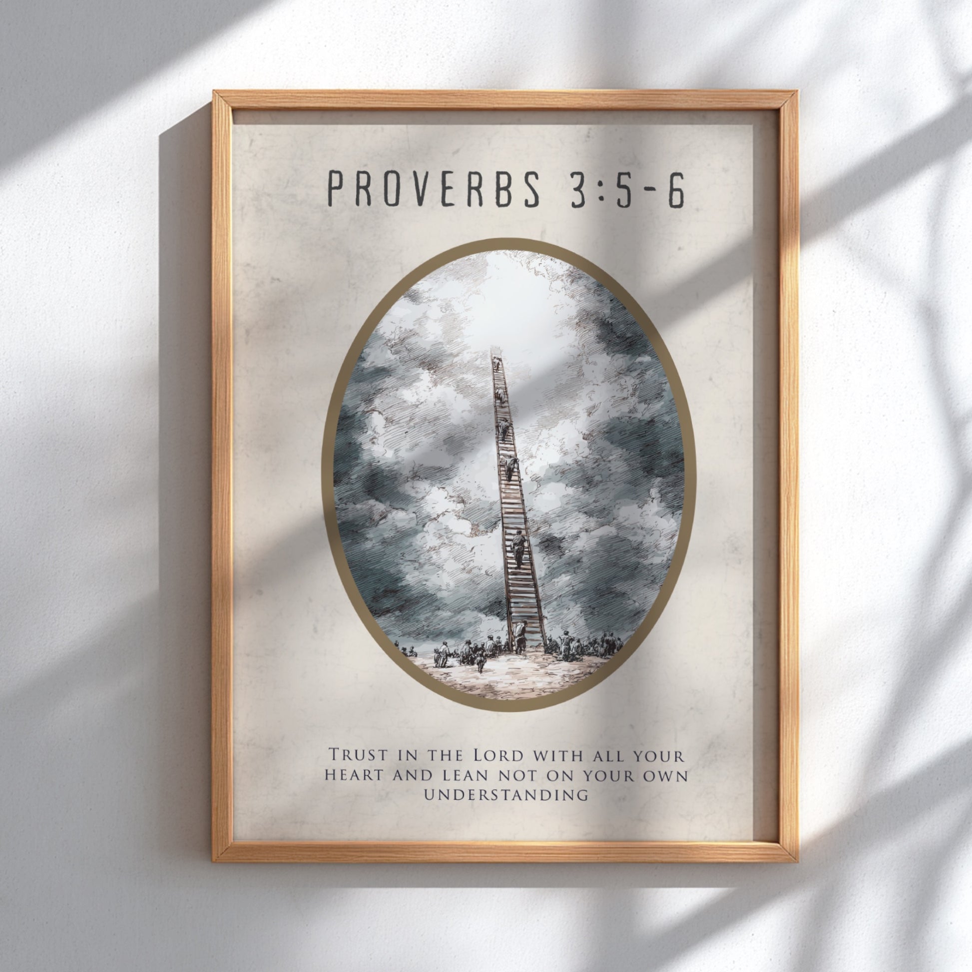 Proverbs 3:5-6: The Blueprint – Modern Minimalist Scripture Art