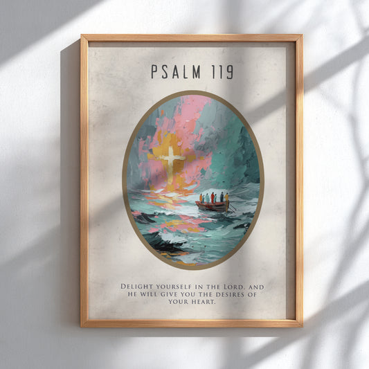 Psalm 119: The Way – Modern Minimalist Scripture Wall Art