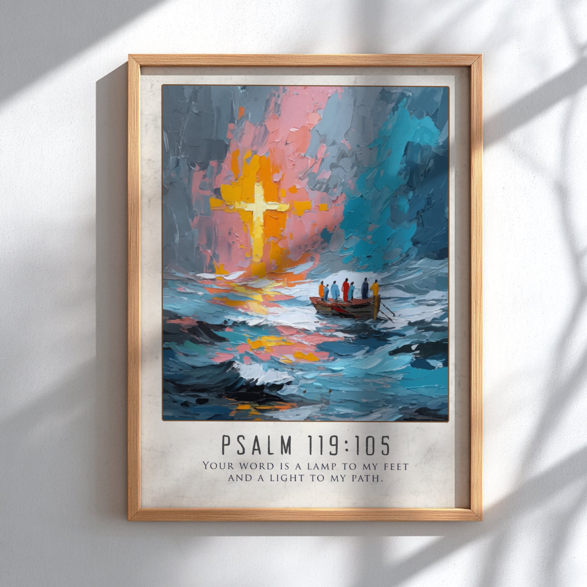 Psalm 119:105: The Lamp & The Light - Modern Minimalist Scripture Art