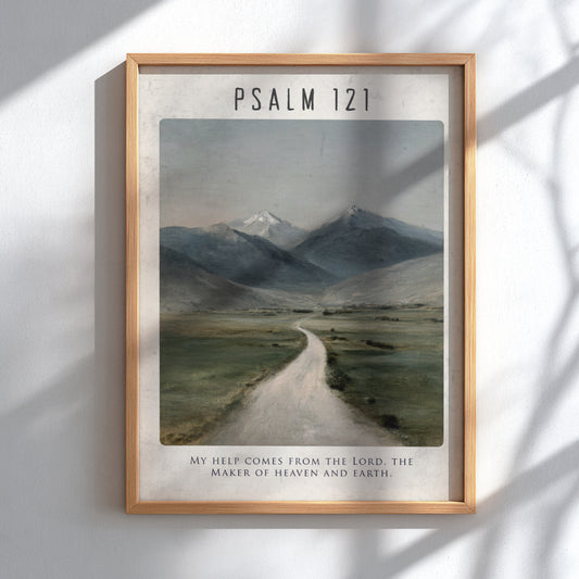 Psalm 121: The Keeper - Modern Minimalist Scripture Wall Art