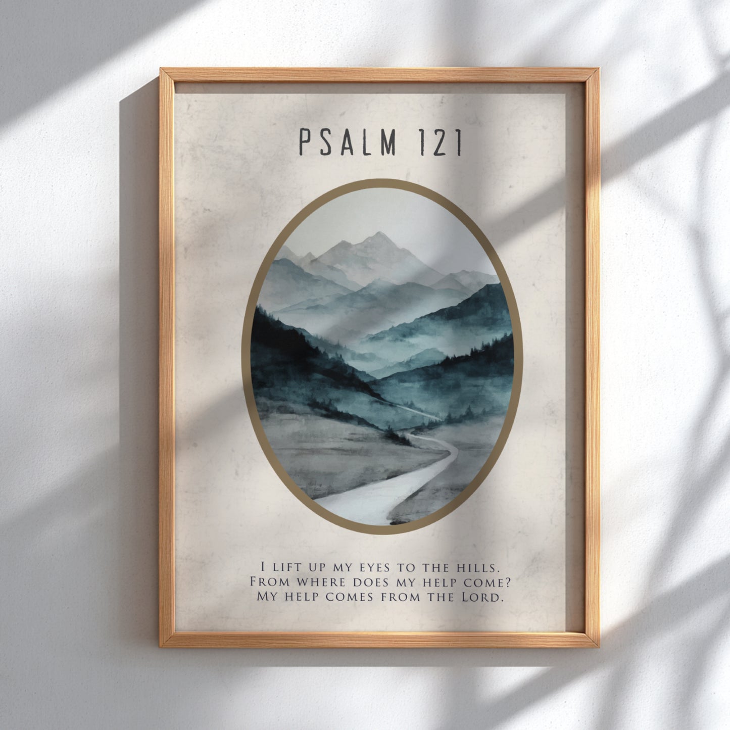 Psalm 121: The Guardian – Modern Minimalist Scripture Wall Art