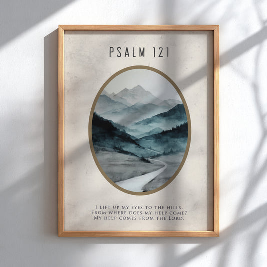 Psalm 121: The Guardian – Modern Minimalist Scripture Wall Art