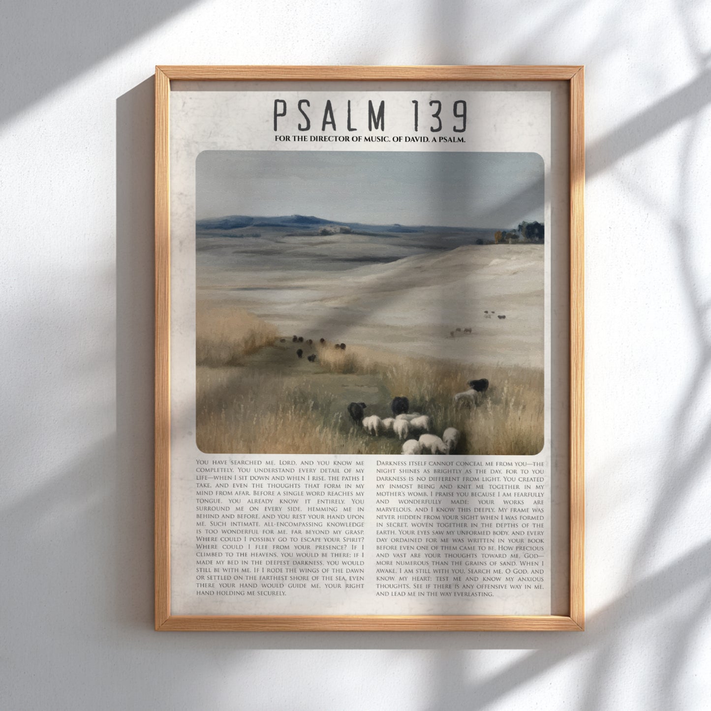 Psalm 139: Known – Modern Minimalist Scripture Wall Art