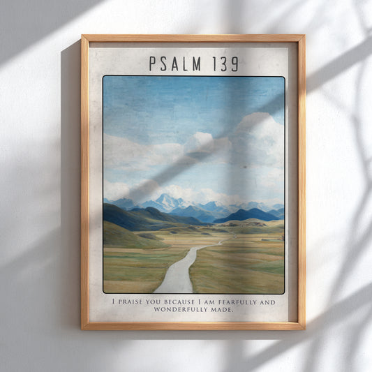 Psalm 139: The Search – Modern Minimalist Scripture Wall Art