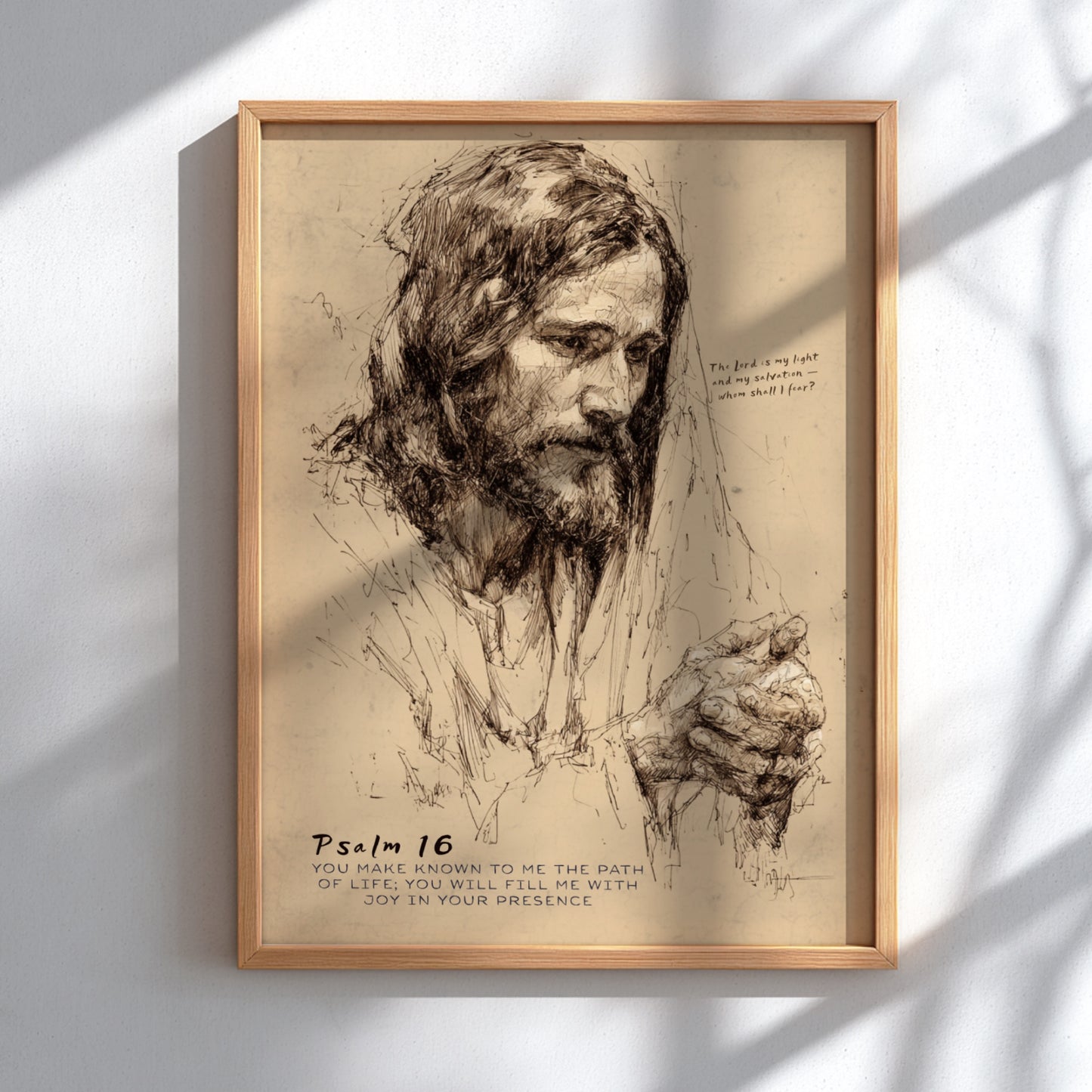 Psalm 16: The Keystone – Modern Minimalist Scripture Art