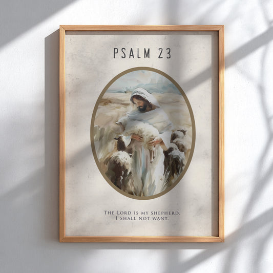 Psalm 23: The Restoration – Modern Minimalist Scripture Art
