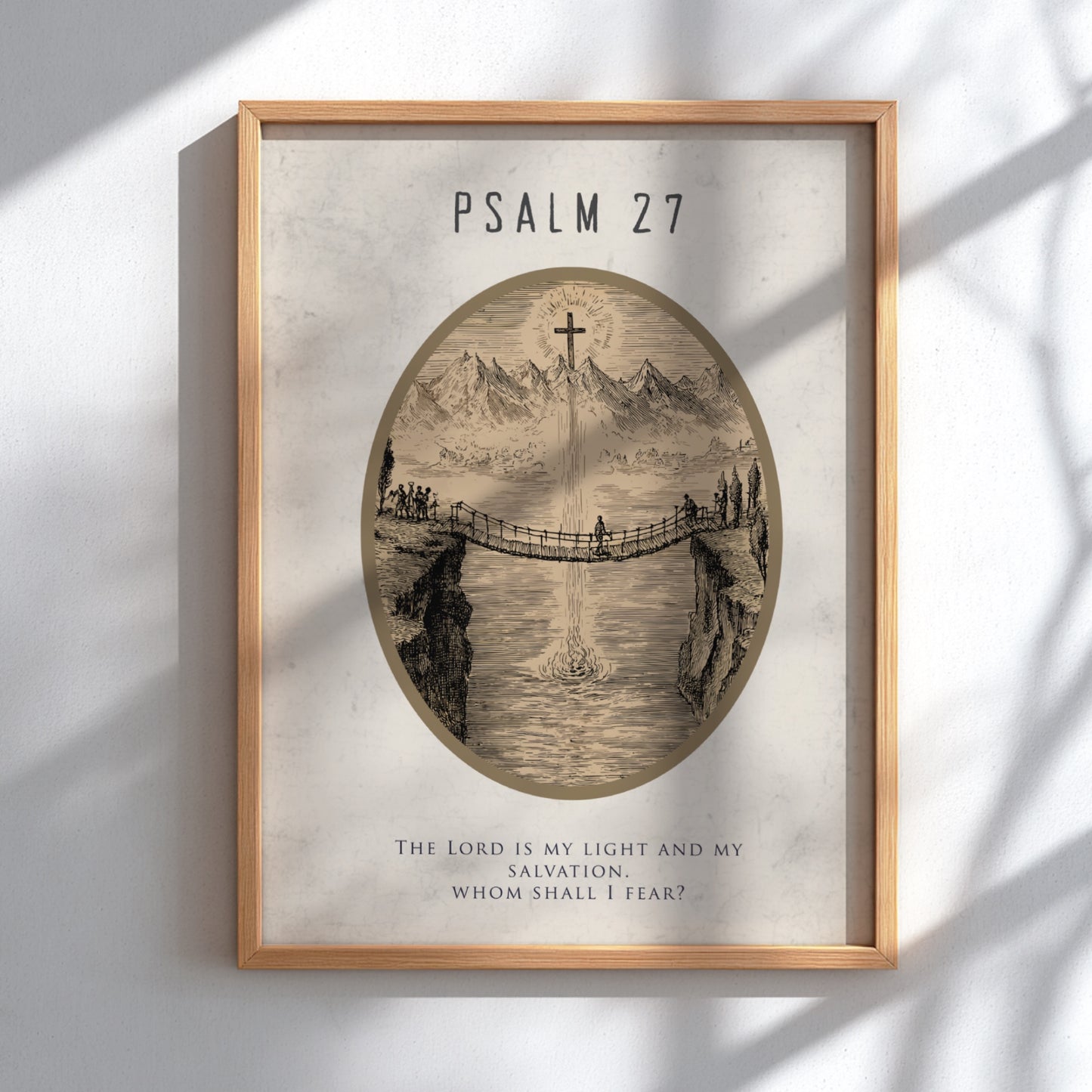 Psalm 27: The Fortress – Modern Minimalist Scripture Art