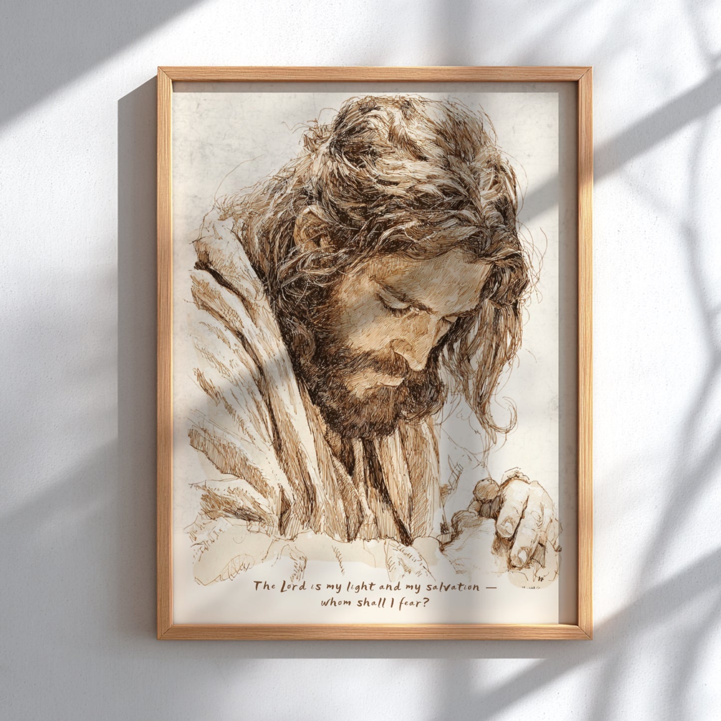 Psalm 27: The Light – Modern Minimalist Scripture Art