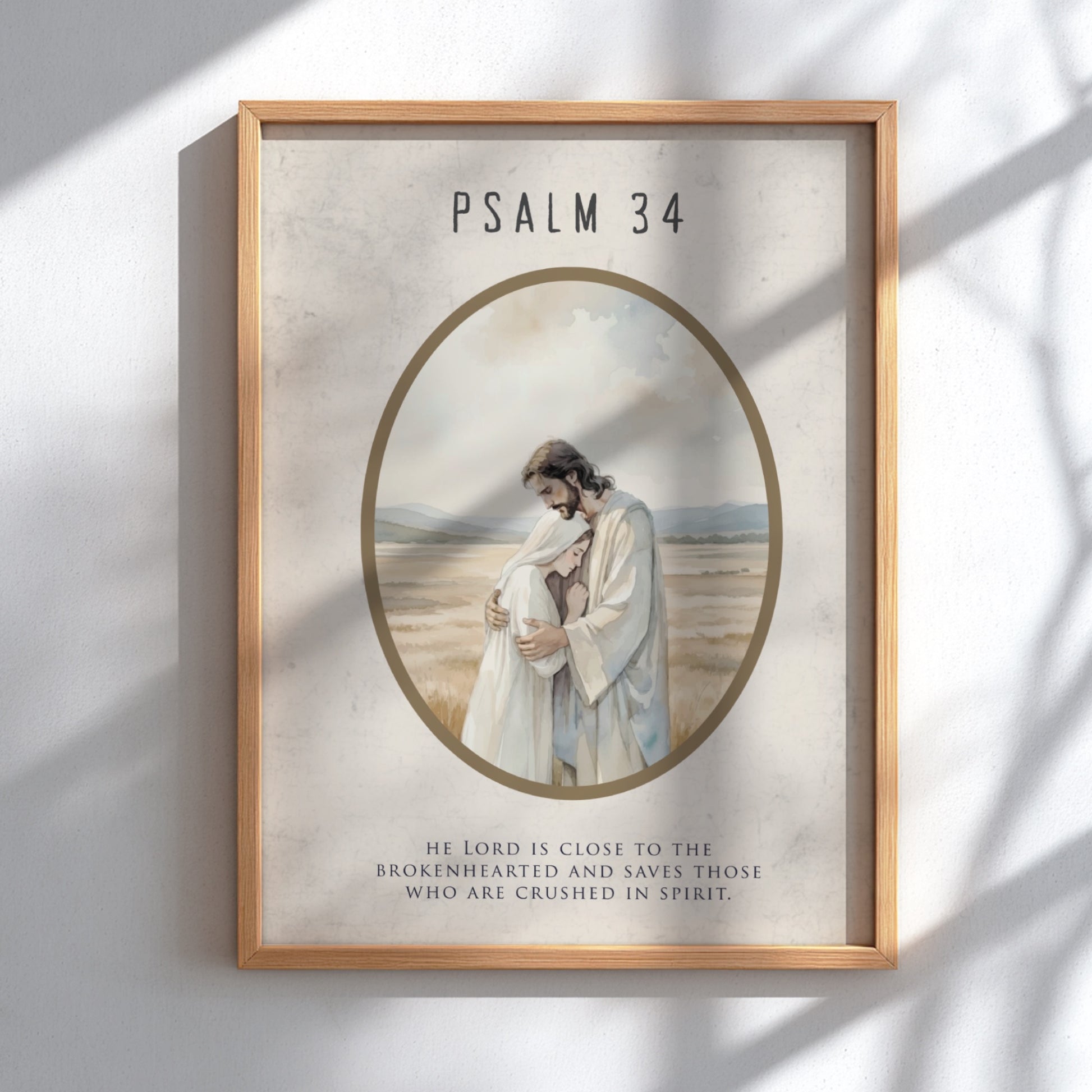 Psalm 34: The Radiance – Modern Minimalist Scripture Art