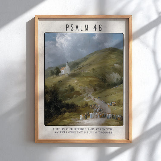 Psalm 46: Be Still - Modern Minimalist Scripture Wall Art