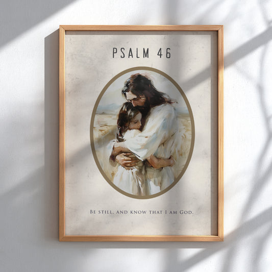 Psalm 46:1 - Modern Minimalist Scripture Wall Art