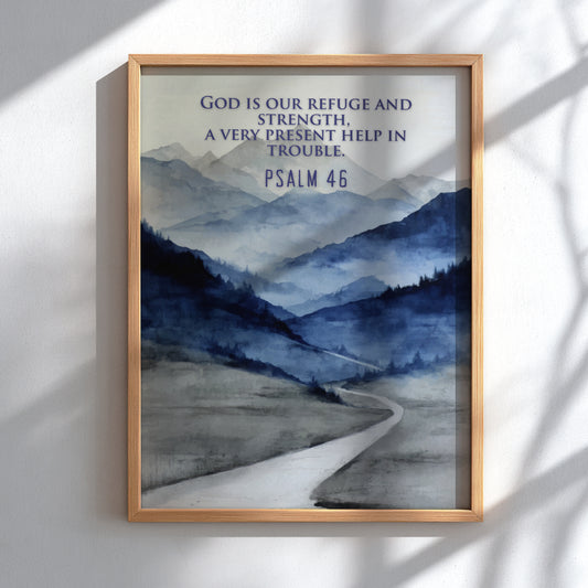 Psalm 46: Unshakable - Modern Minimalist Scripture Wall Art