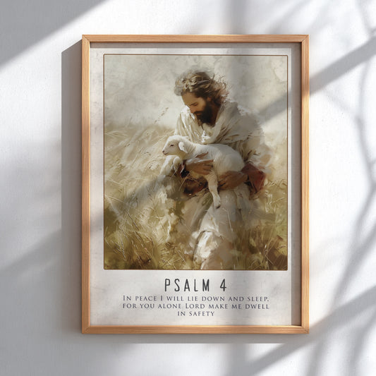 Psalm 4: The Quietude – Modern Minimalist Scripture Art