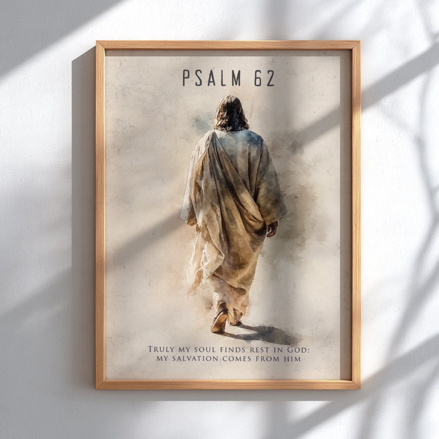 Psalm 62: The Unshakable – Modern Minimalist Scripture Art