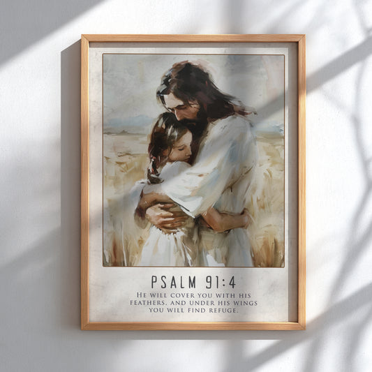 Psalm 91: The Shield – Modern Minimalist Scripture Wall Art