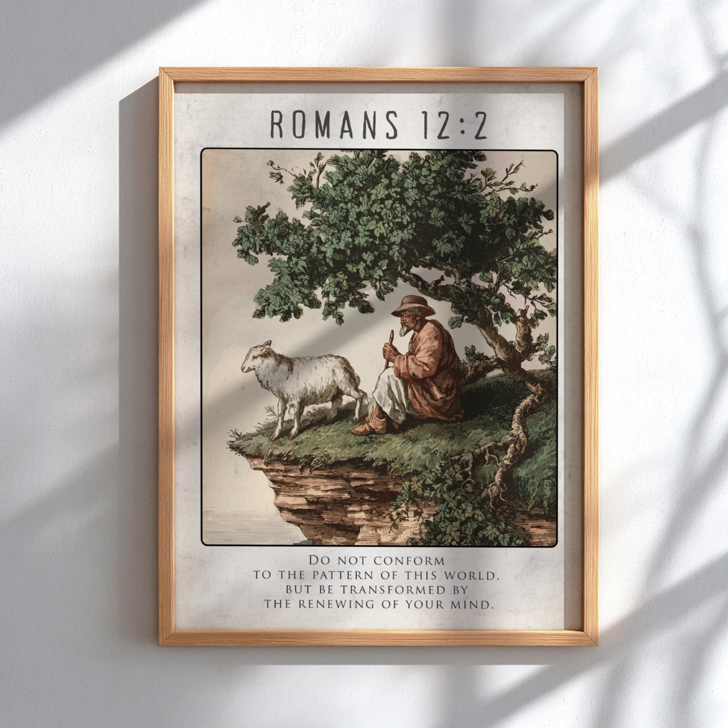 Romans 12:2: The Renewing – Modern Minimalist Scripture Art