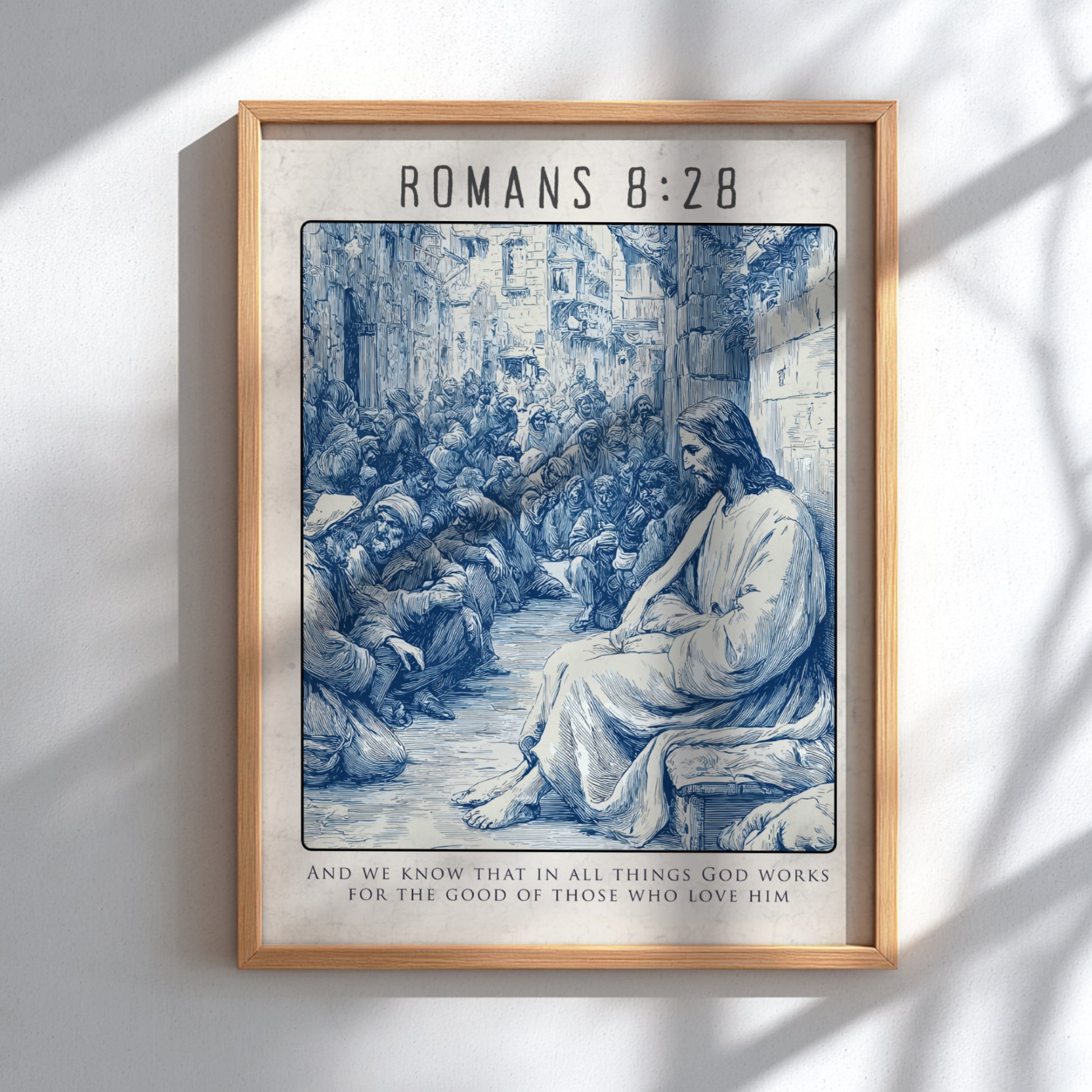 Romans 8:28: The Purpose – Modern Minimalist Scripture Art