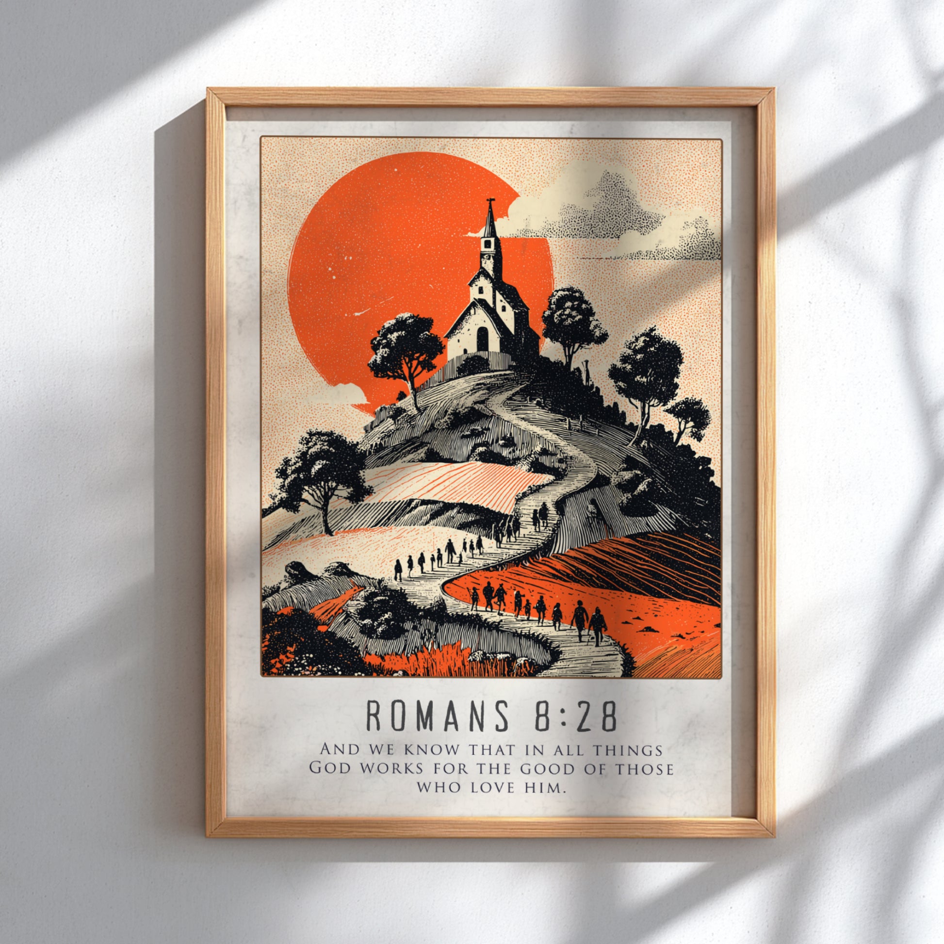 Romans 8:28: The Synergy – Modern Minimalist Scripture Wall Art