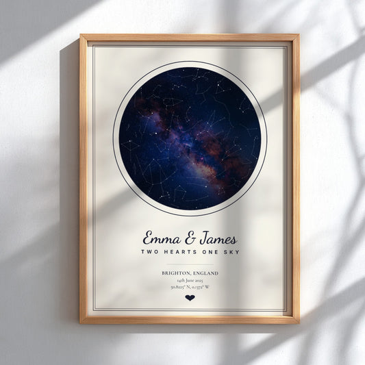 Personalised Star Map Circle Poster