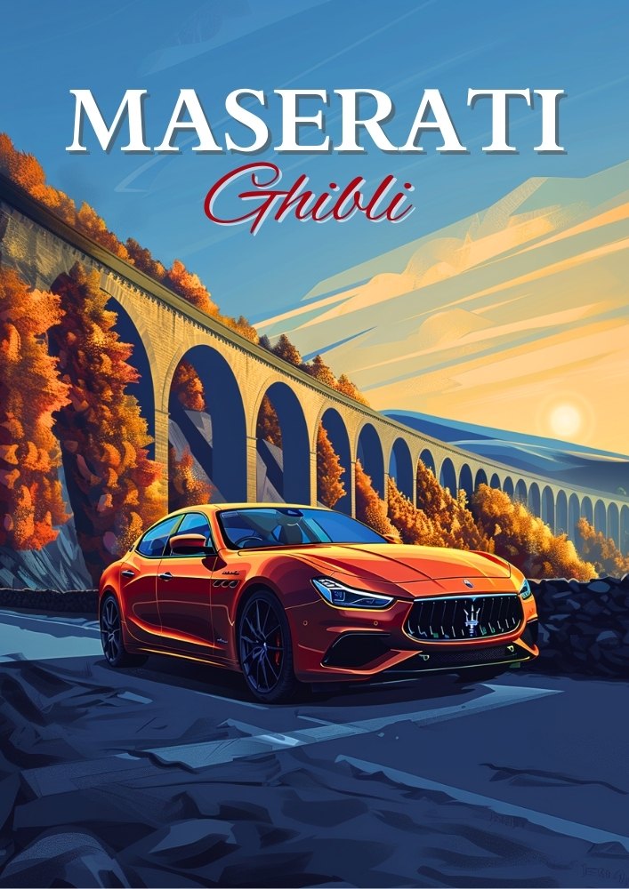 Affiche Maserati Ghibli