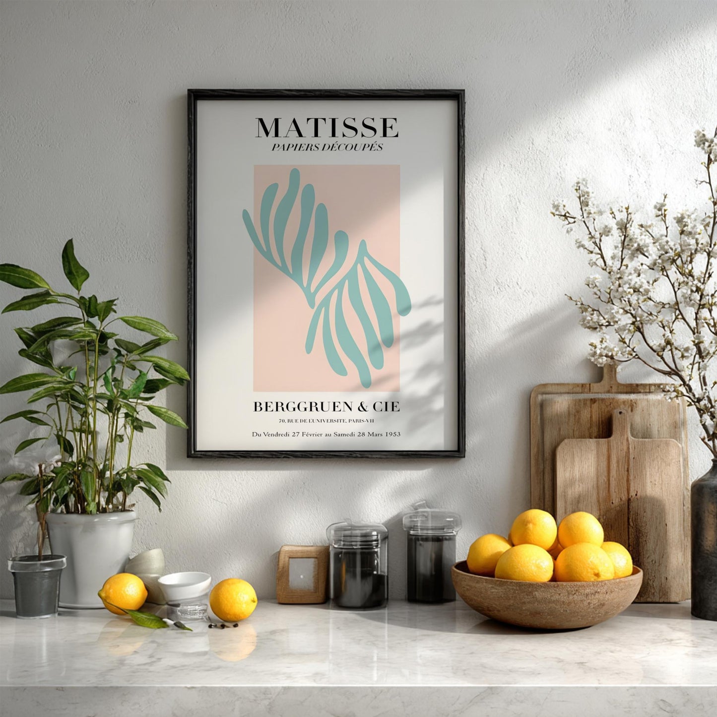 Matisse: Berggruen & Cie - Minimalist Exhibition Poster Wall Art