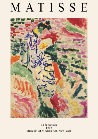 Matisse: La Japonaise - Modern Minimalist Figure Illustration Wall Art
