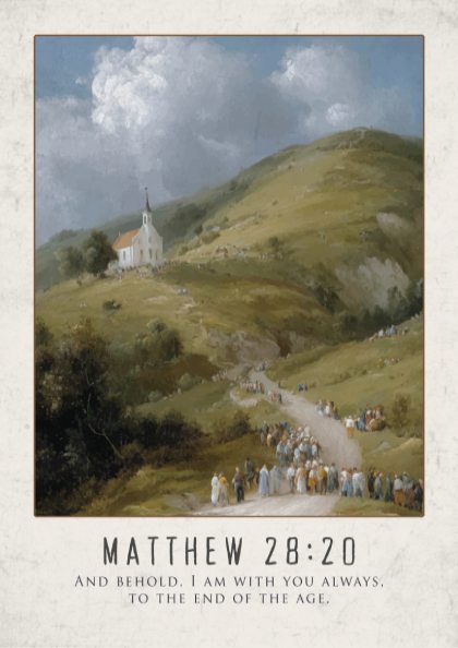 Matthew 28:20 Bible Verse Poster - Christian Wall Art