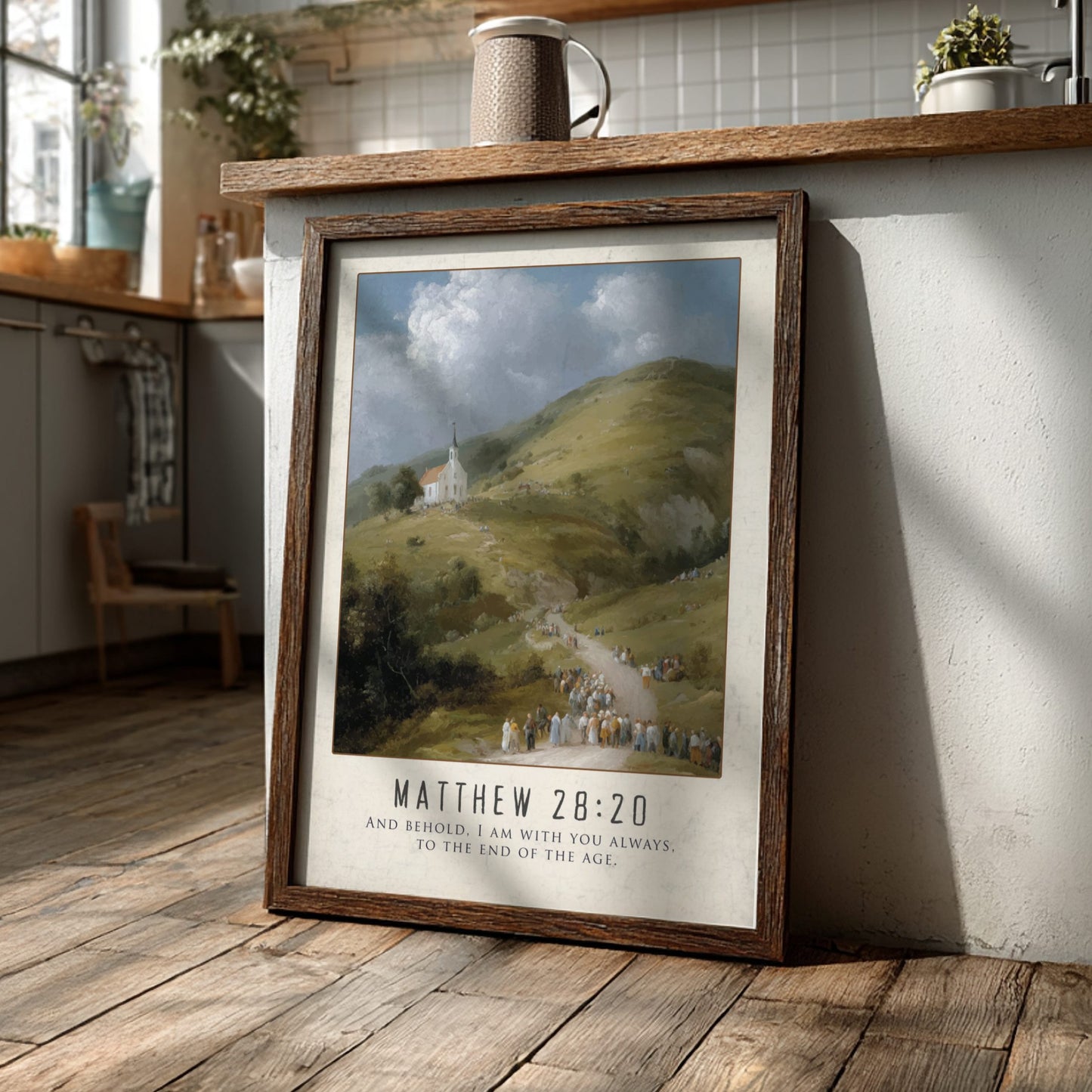 Matthew 28:20 Bible Verse Poster - Christian Wall Art