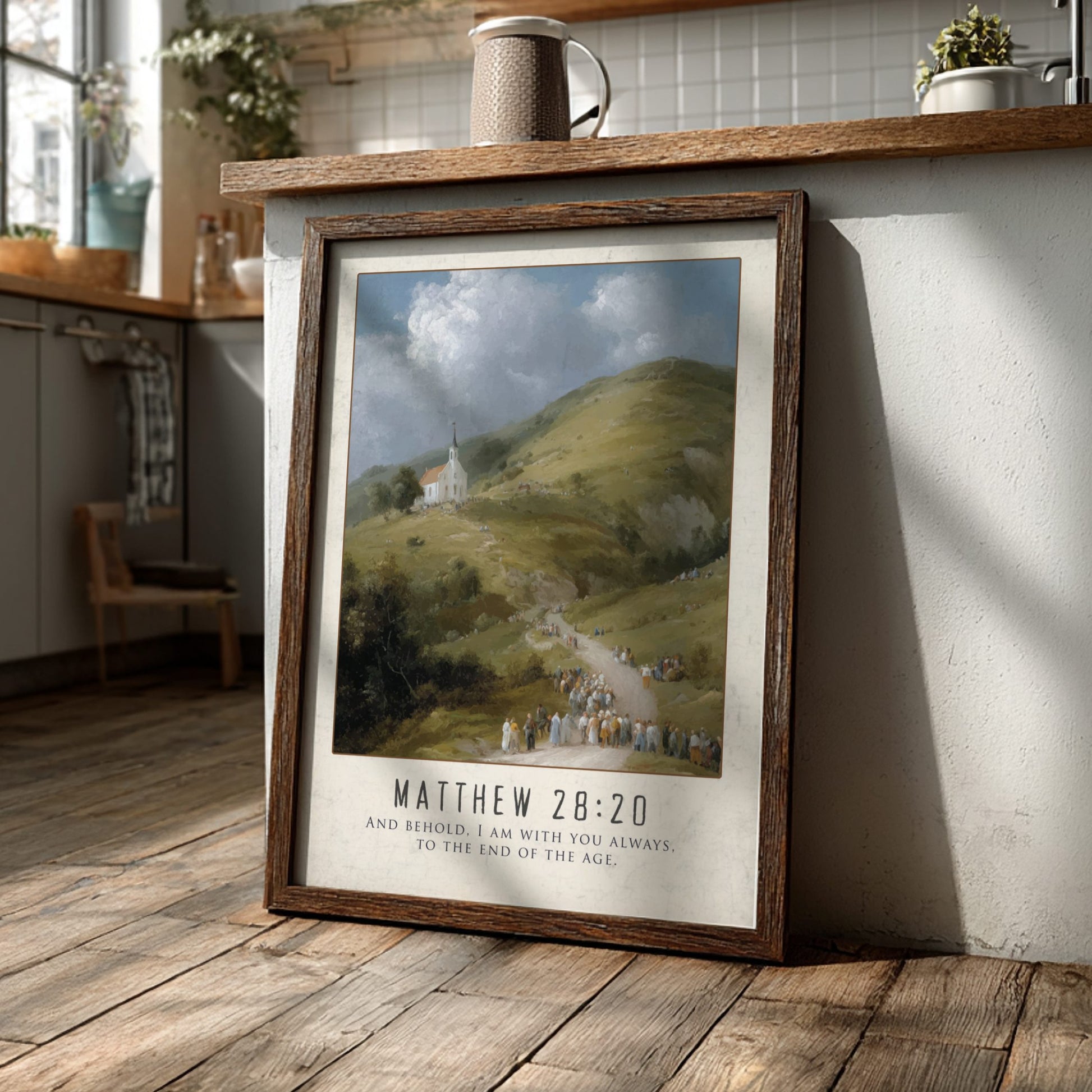 Matthew 28:20 Bible Verse Poster - Christian Wall Art