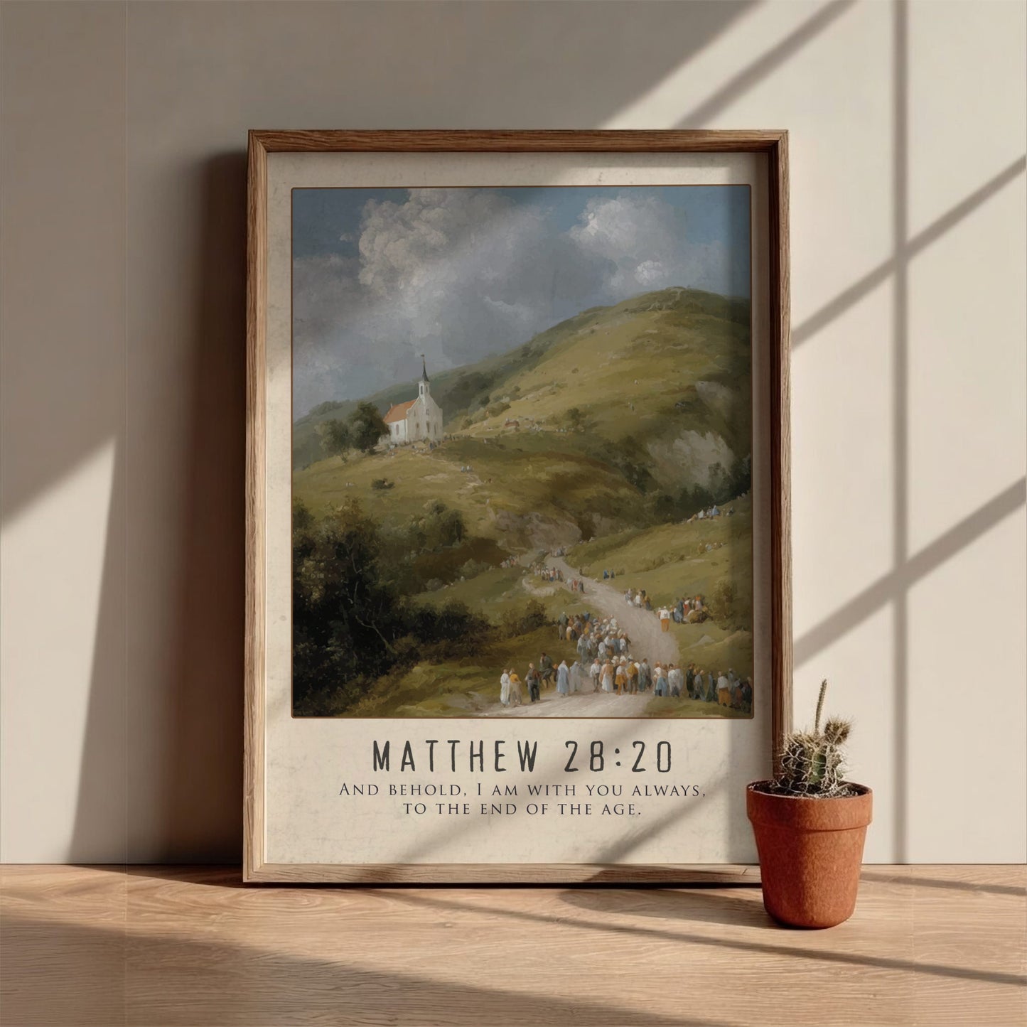 Matthew 28:20 Bible Verse Poster - Christian Wall Art