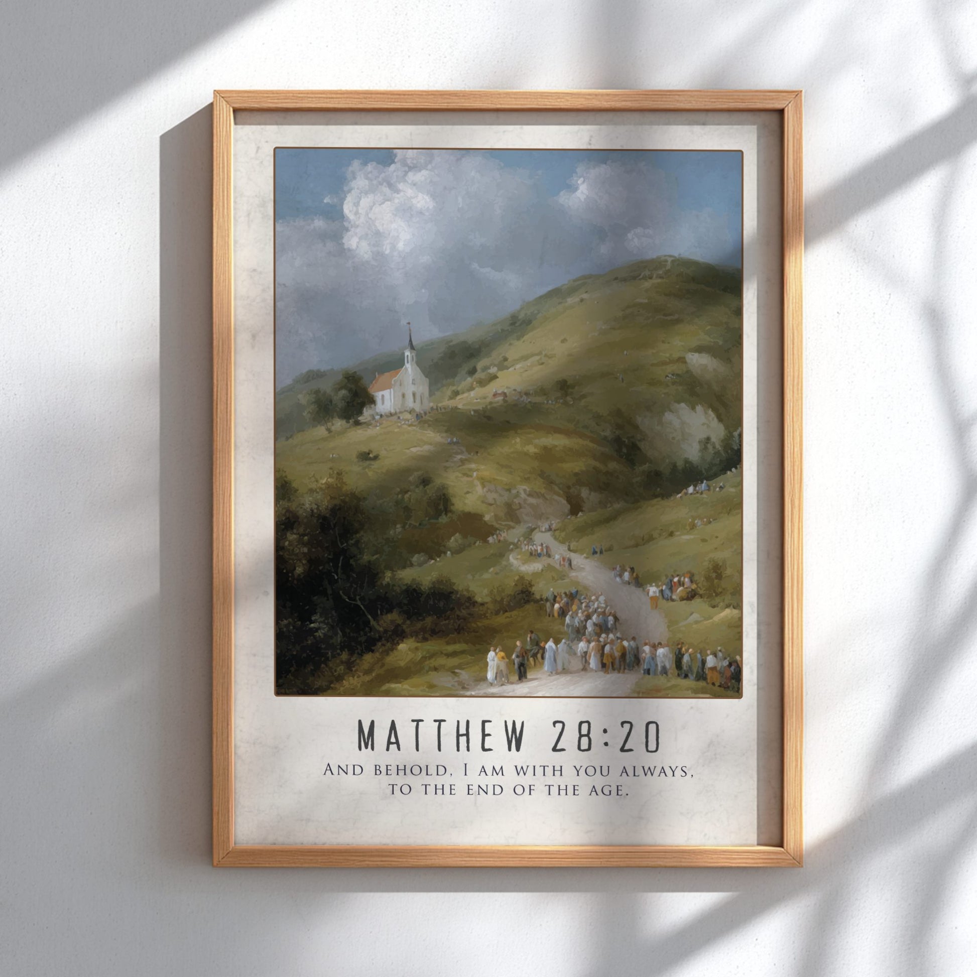Matthew 28:20 Bible Verse Poster - Christian Wall Art