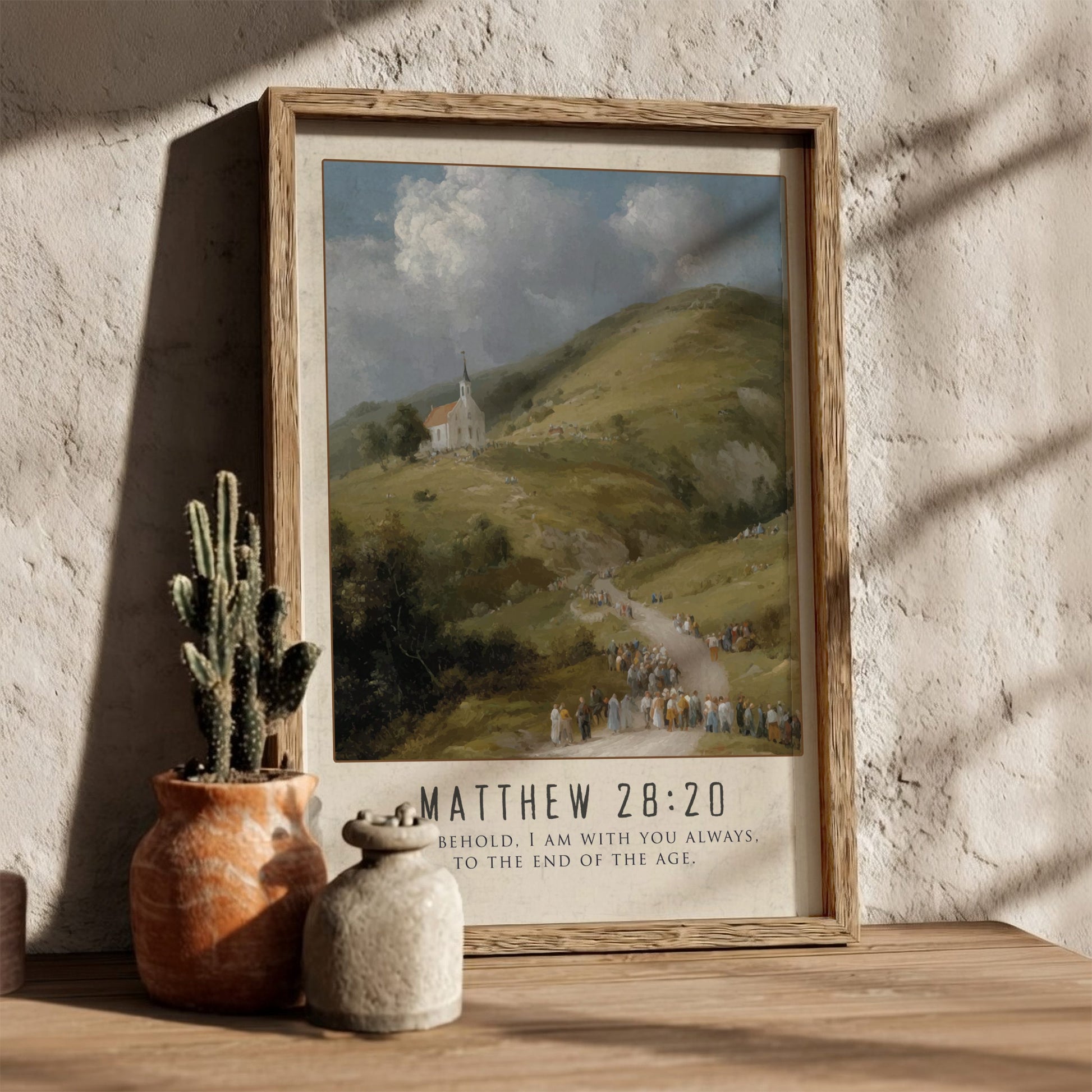 Matthew 28:20 Bible Verse Poster - Christian Wall Art