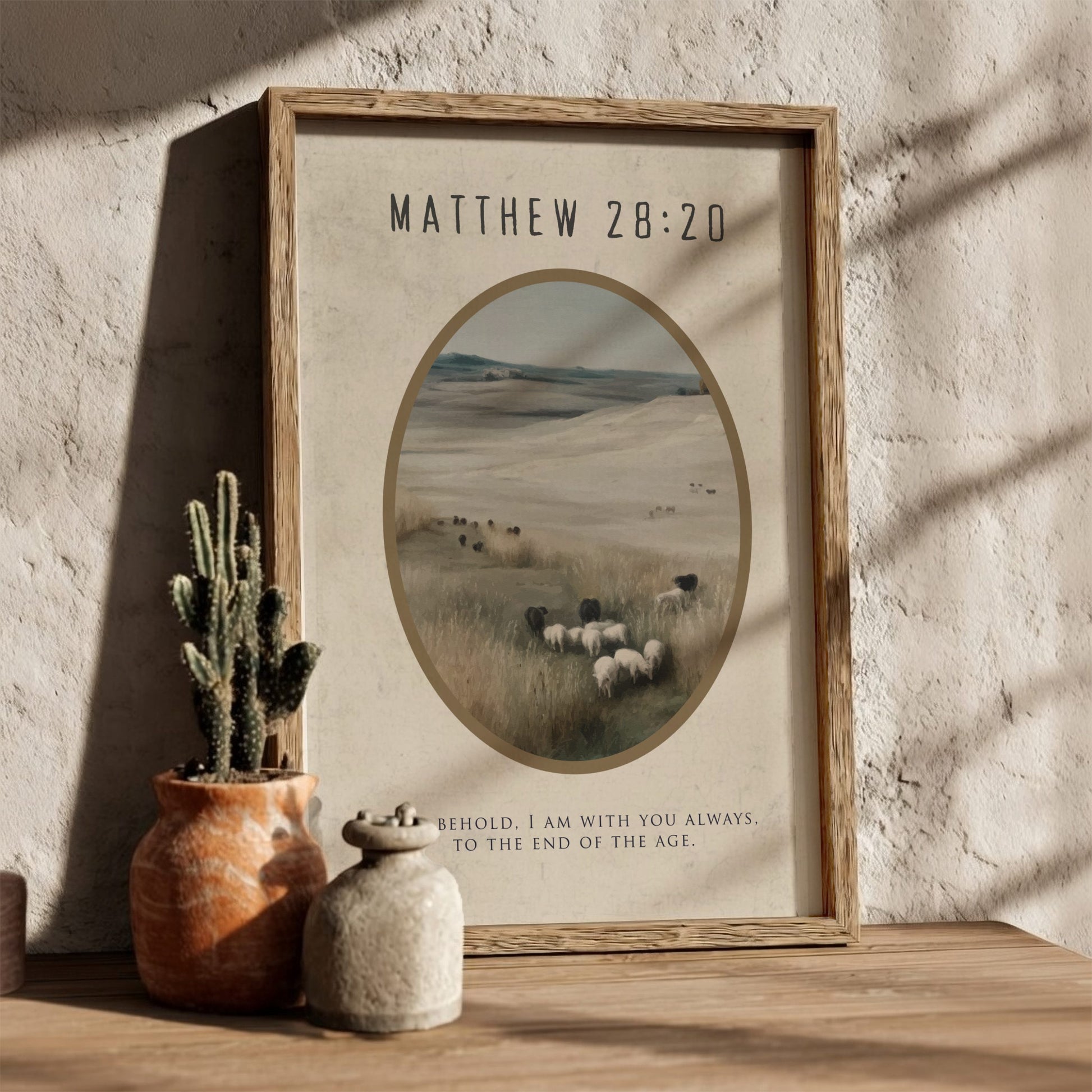 Matthew 28:20 Scripture Print - "I Am With You Always" Wall Art