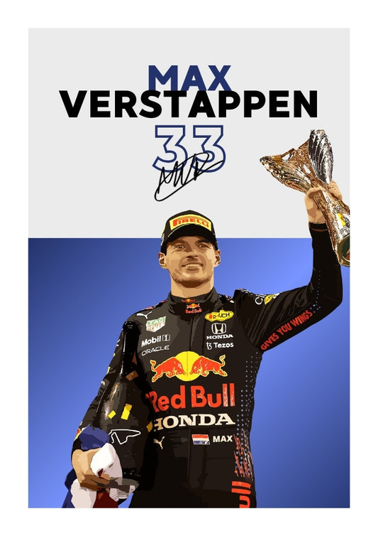 Affiche de Max Verstappen, F1 Red Bull Racing