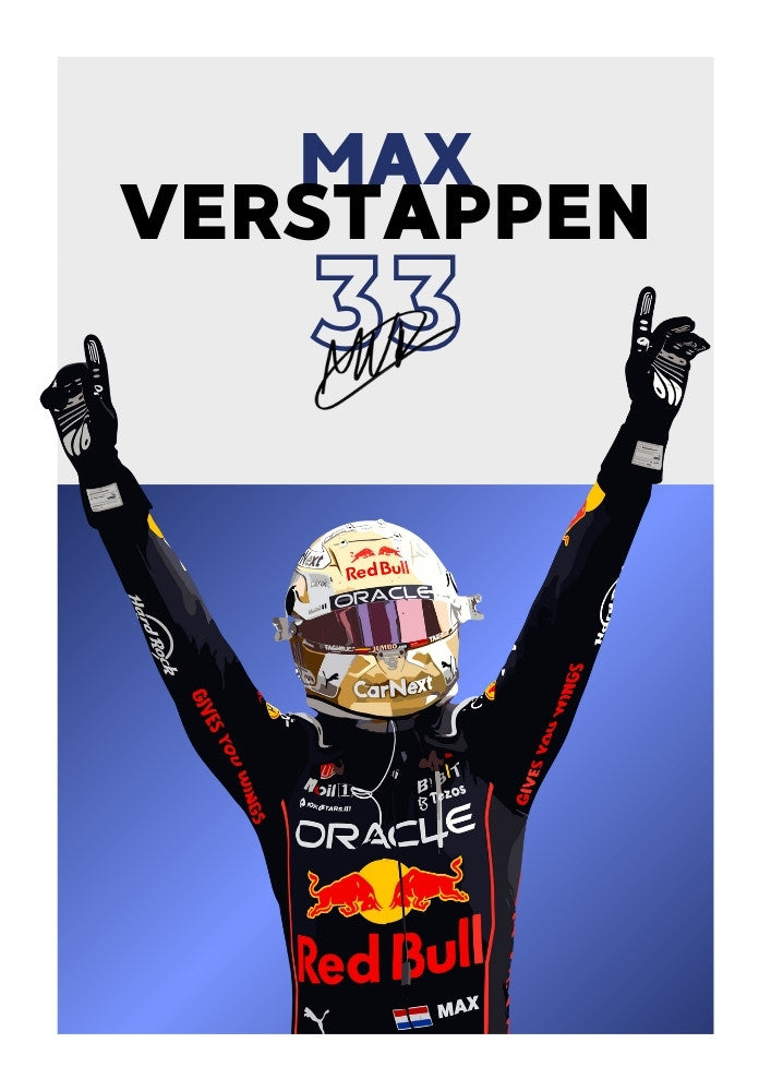 Affiche de Max Verstappen, pilote de F1