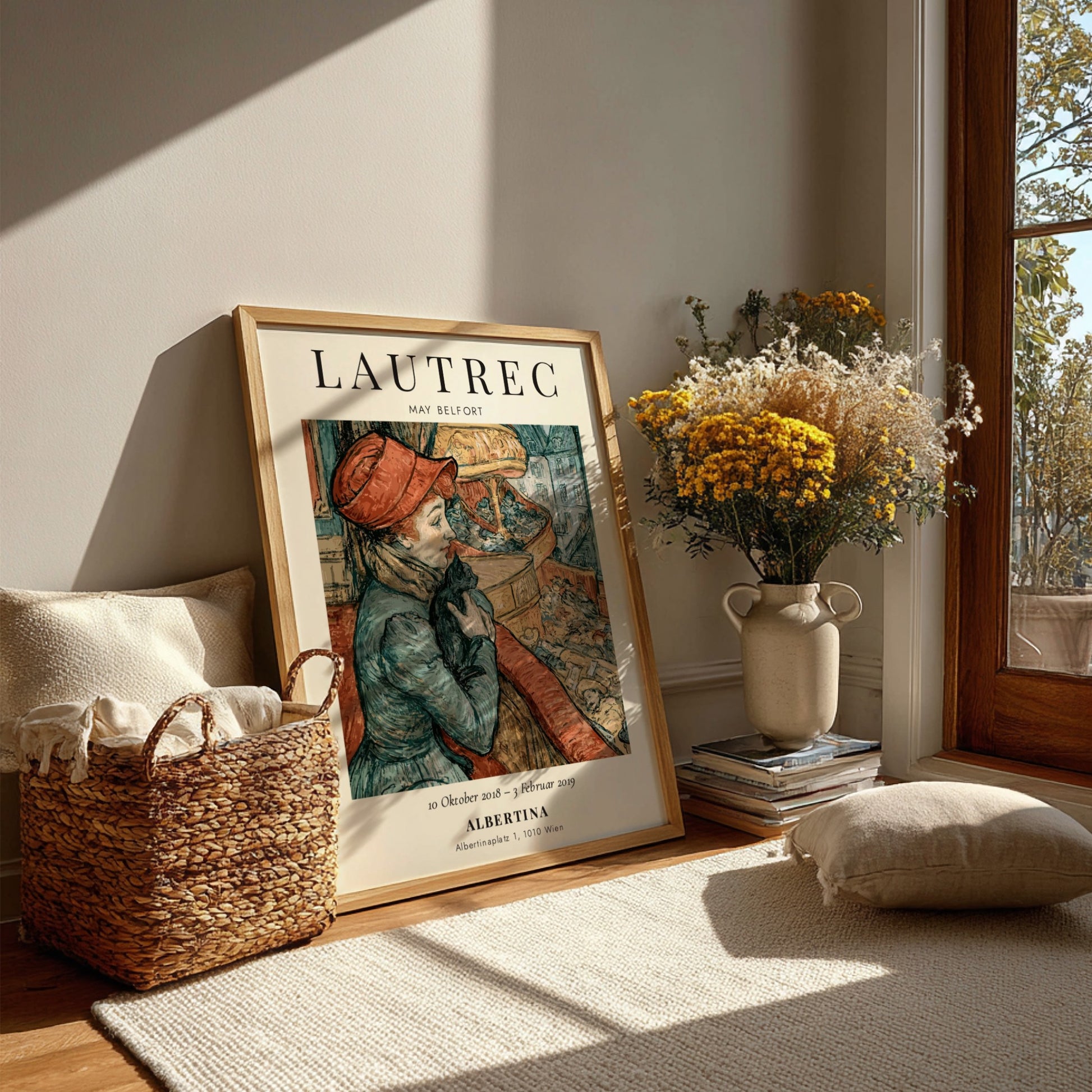 Toulouse-Lautrec poster featuring May Belfort in vibrant colors and vintage style