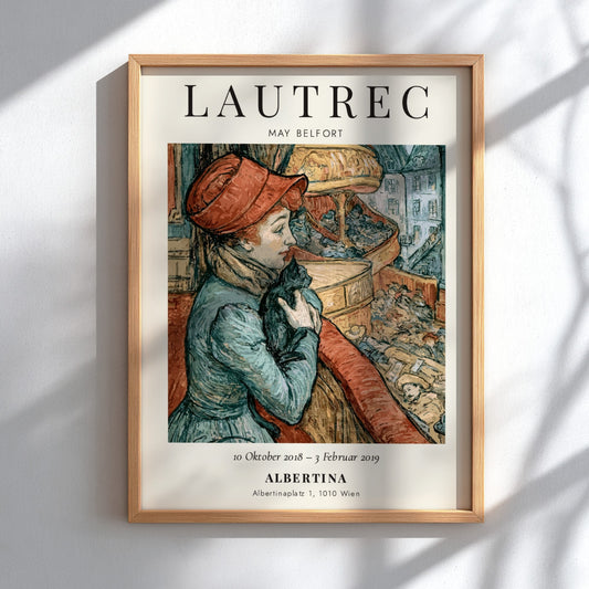 Toulouse-Lautrec poster featuring May Belfort in vibrant colors and vintage style