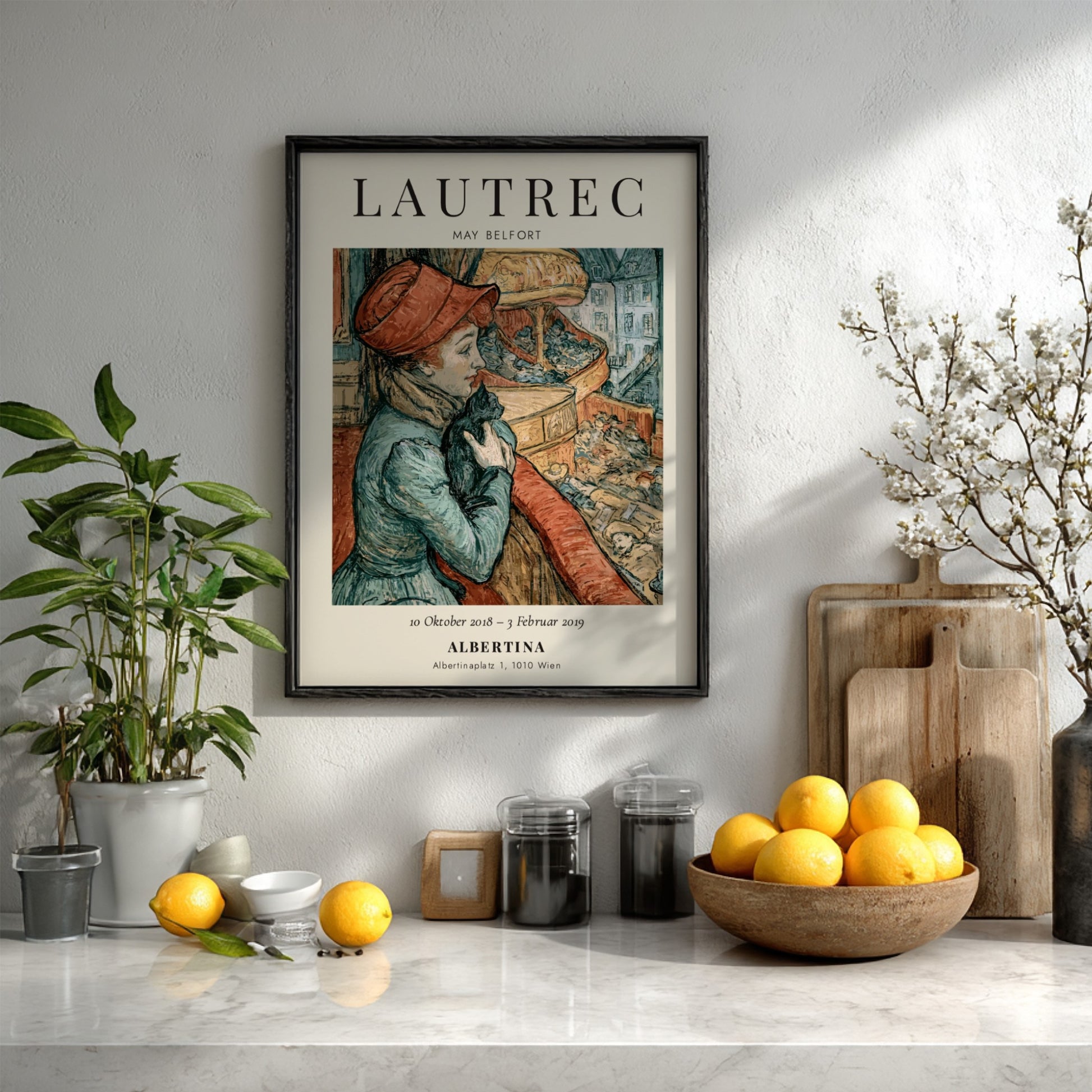 Toulouse-Lautrec poster featuring May Belfort in vibrant colors and vintage style