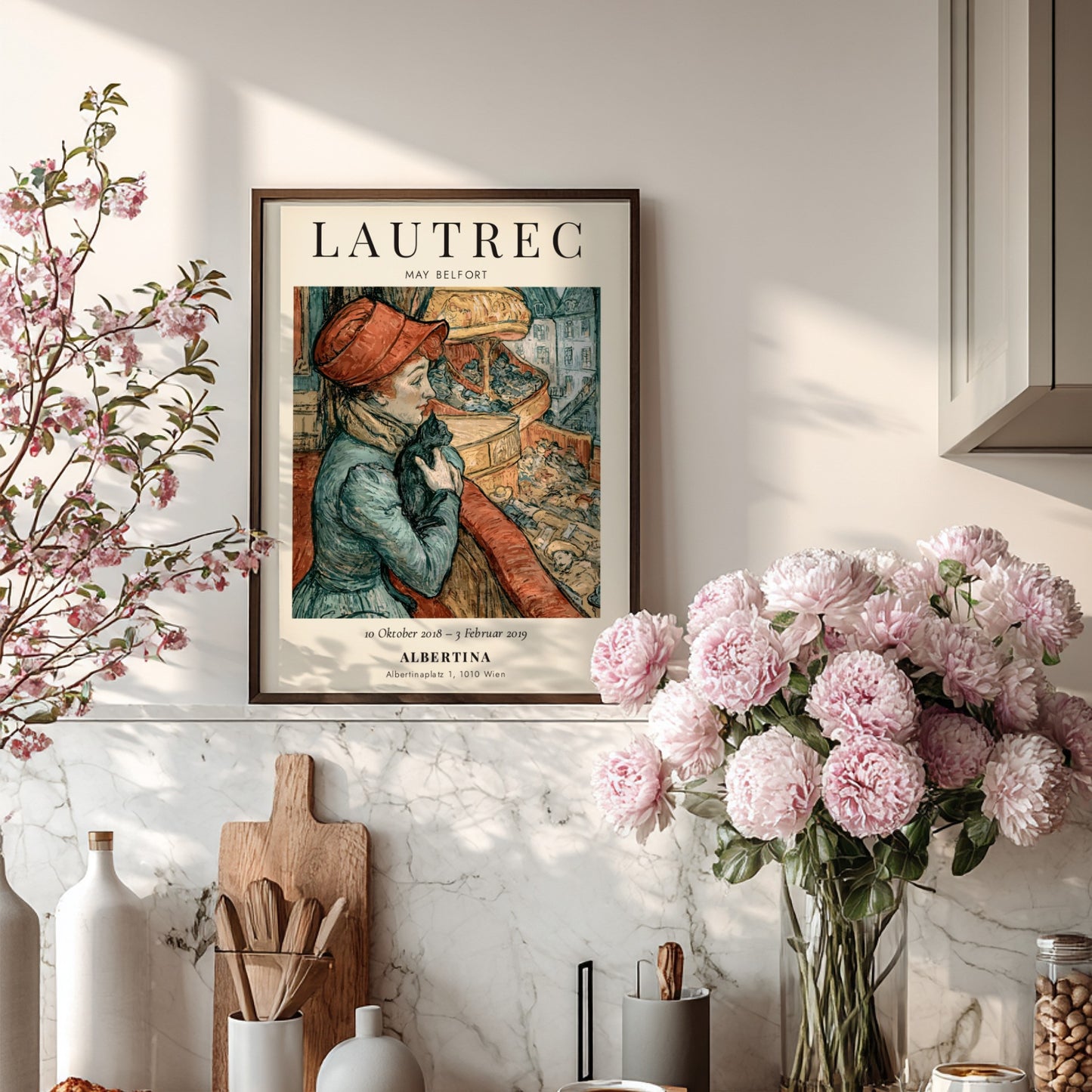 Toulouse-Lautrec poster featuring May Belfort in vibrant colors and vintage style
