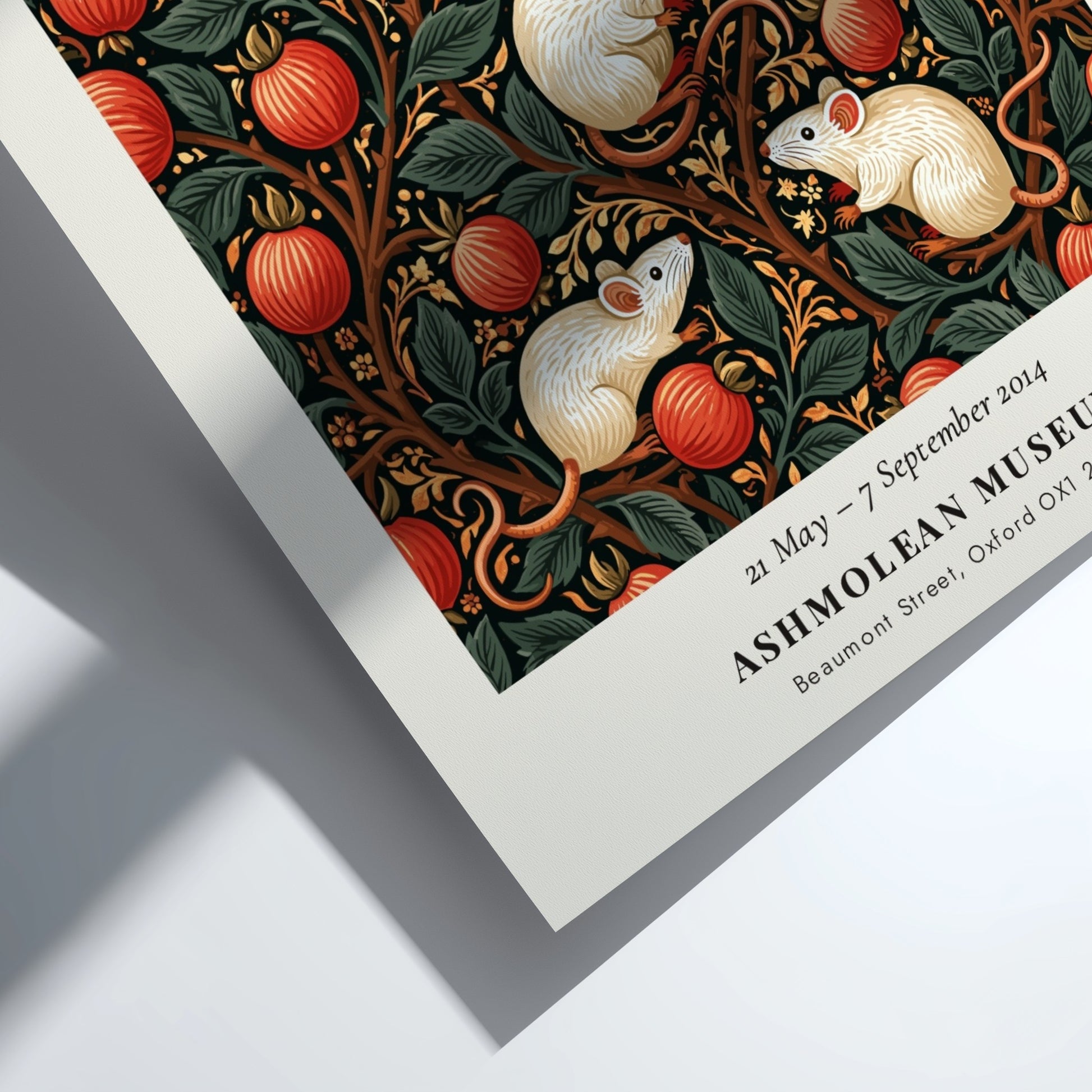 William Morris poster featuring Medieval Dreams design with vibrant colors and intricate patterns