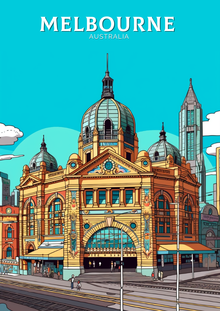 Australia MELBOURNE TRAVEL ART PRINT - WALLART AUSTRALIA