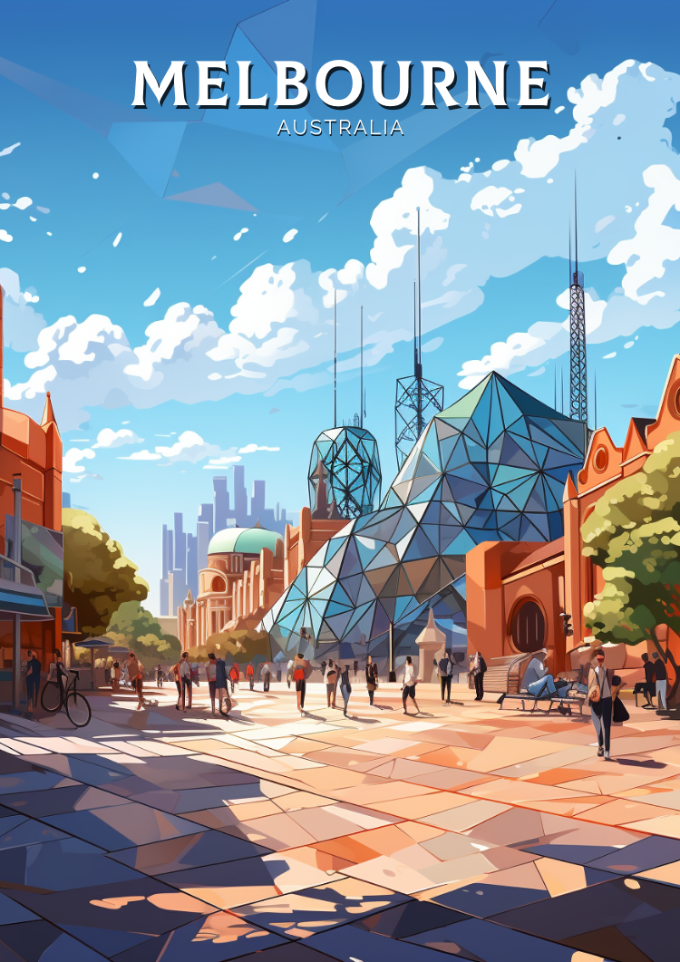 Australia MELBOURNE TRAVEL PRINT - WALLART AUSTRALIA