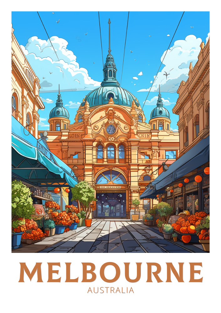Australia MELBOURNE TRAVEL ART - WALLART AUSTRALIA